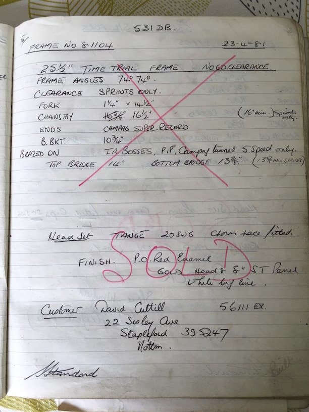 Workshop sheet for Superbe frame 81104
