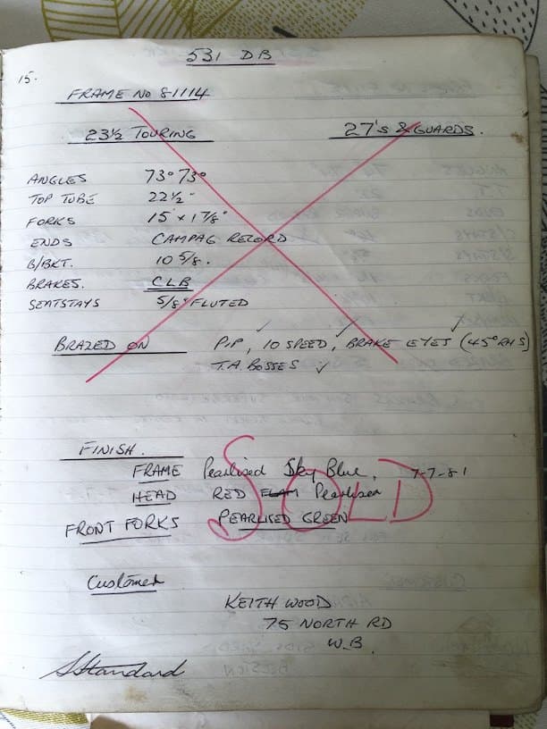 Workshop sheet for Superbe frame 81114