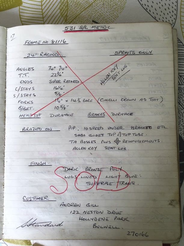 Workshop sheet for Superbe frame 81116