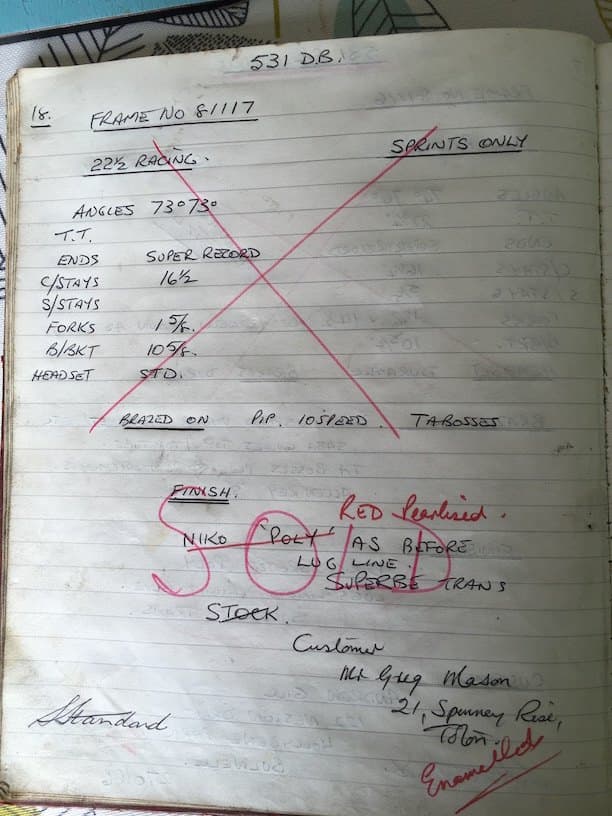 Workshop sheet for Superbe frame 81117