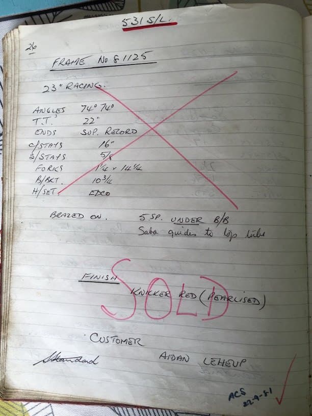 Workshop sheet for Superbe frame 81125