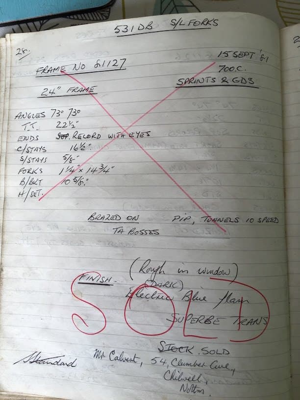 Workshop sheet for Superbe frame 81127