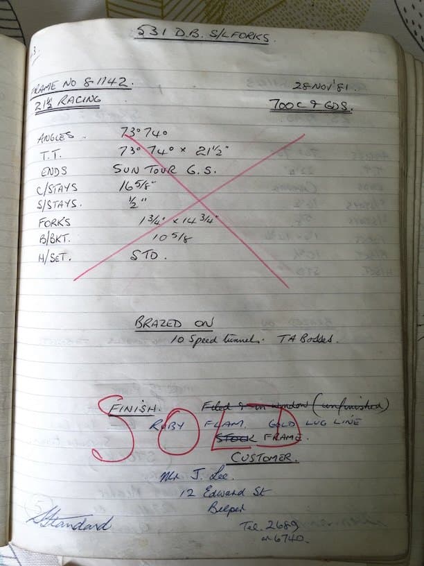 Workshop sheet for Superbe frame 81142