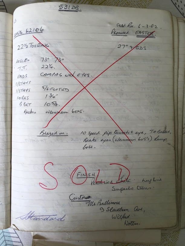 Ledger page for frame 82106