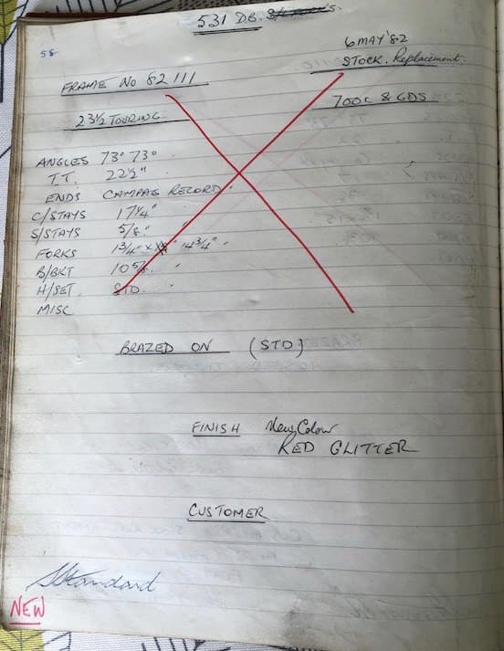 Workshop sheet for Superbe frame 82111