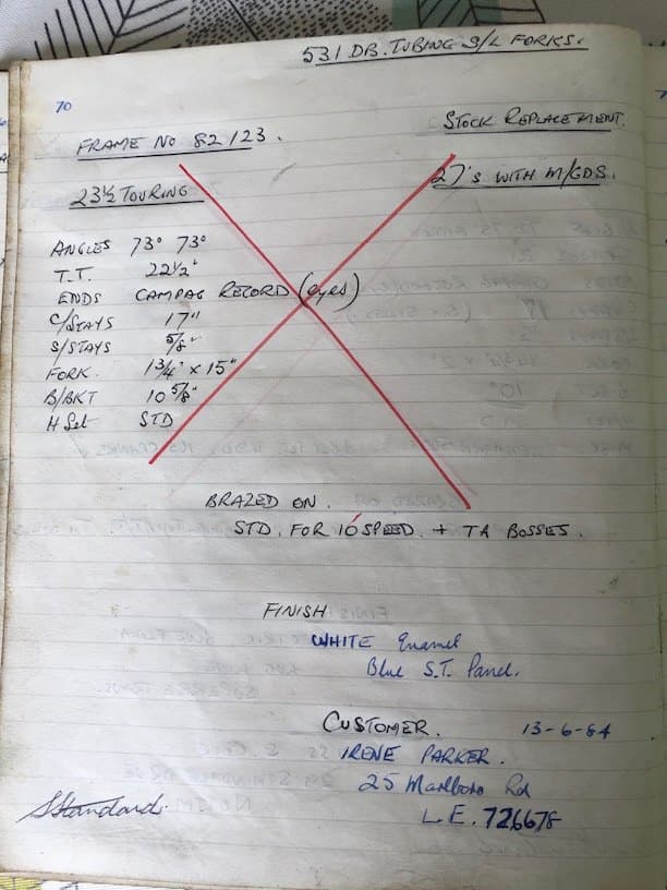 Workshop sheet for Superbe frame 82123