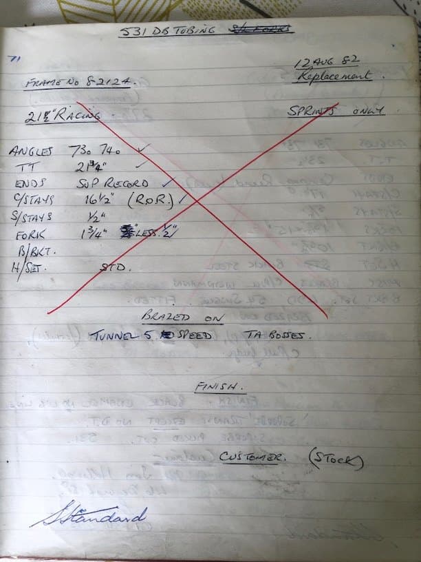 Workshop sheet for Superbe frame 82124