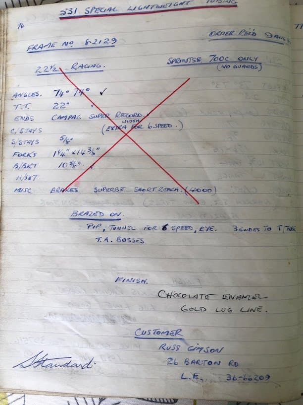 Workshop sheet for Superbe frame 82129