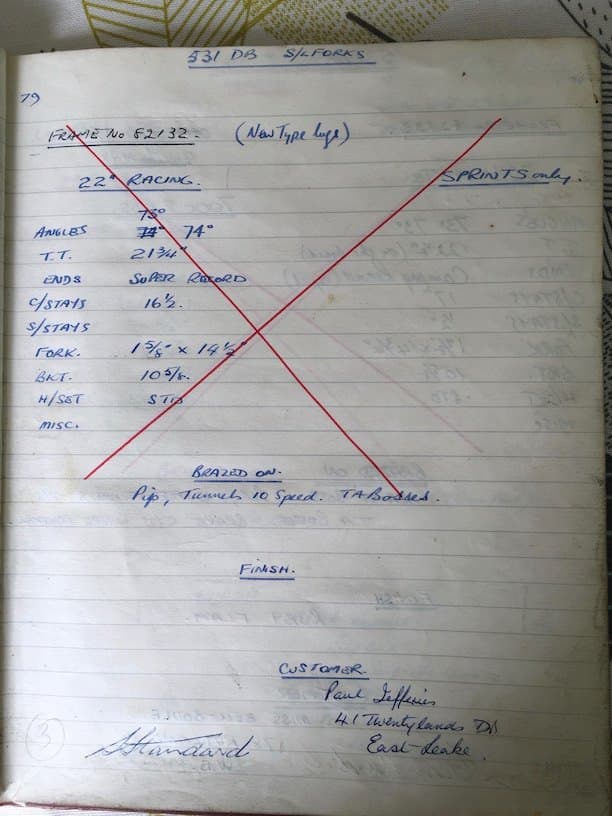Ledger page for frame 82132