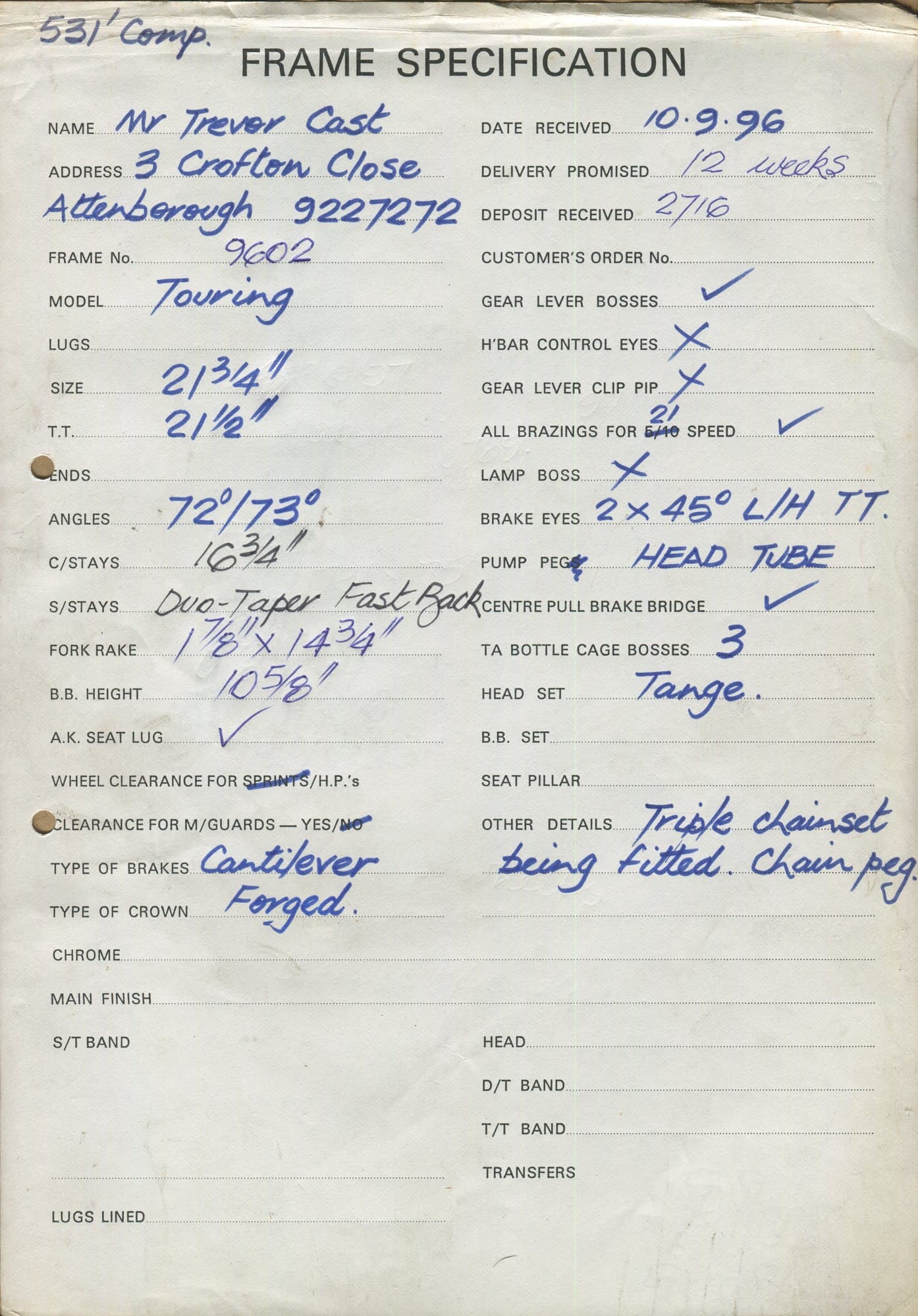 Ledger page for frame 9602