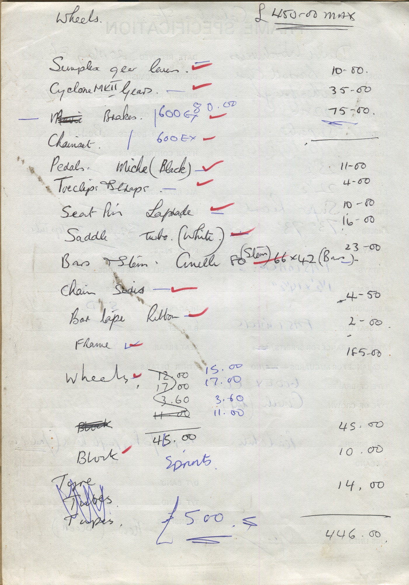 Page filed with worksheet 2286