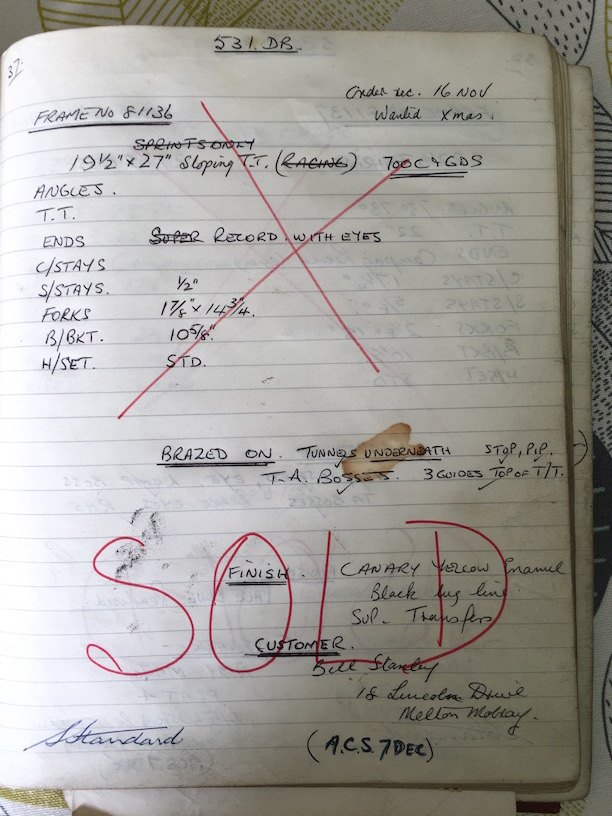 The page in the bound ledger recording frame 81136