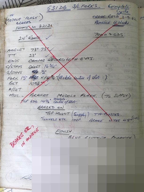 The page in the bound ledger recording frame 82131