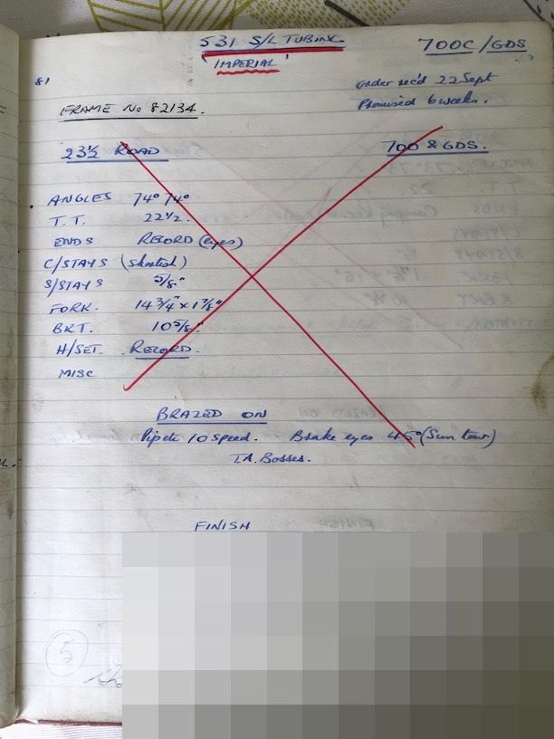 The page in the bound ledger recording frame 82134