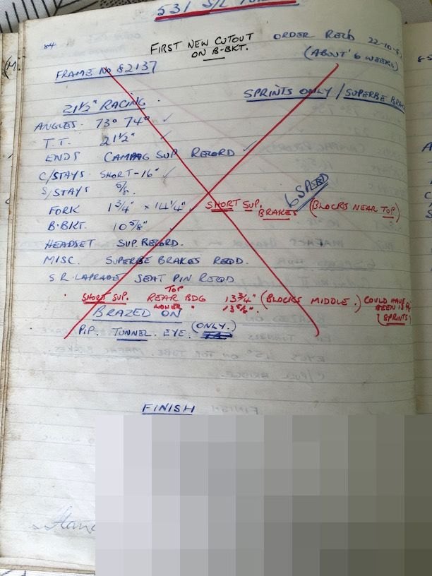 The page in the bound ledger recording frame 82137