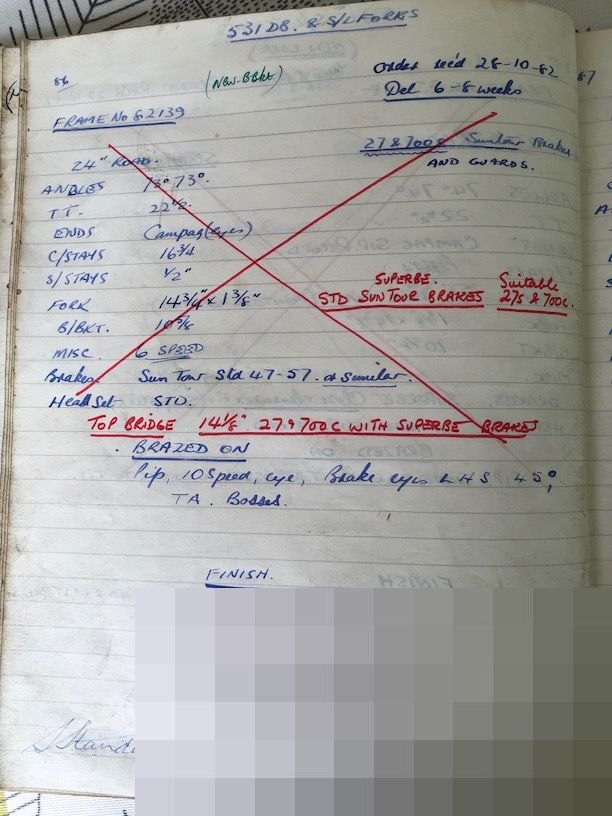 The page in the bound ledger recording frame 82139