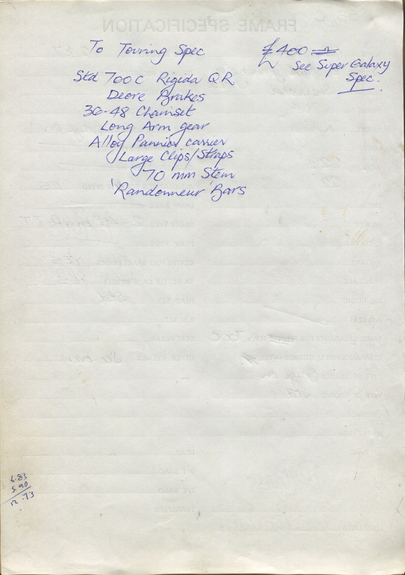 Page filed with worksheet 8704