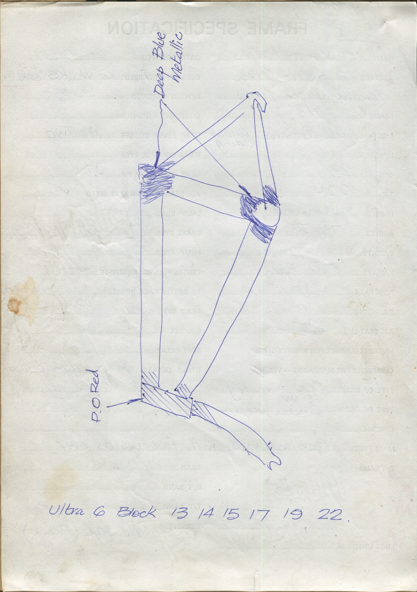 Page filed with worksheet 8713